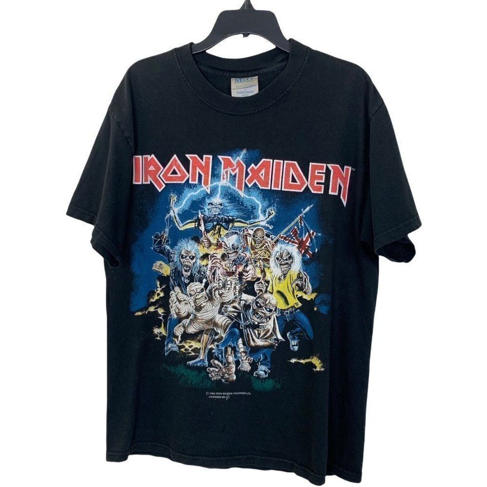 Vintage 1996 Iron Maiden T-Shirt Black Medium Best of the Beast Heavy Metal